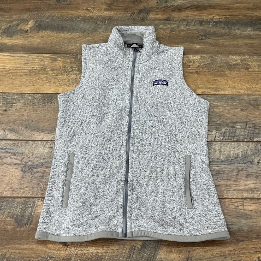 Patagonia Better Sweater Vest Womens Medium Grey Full Zip Fleece Medtronic Gorp
